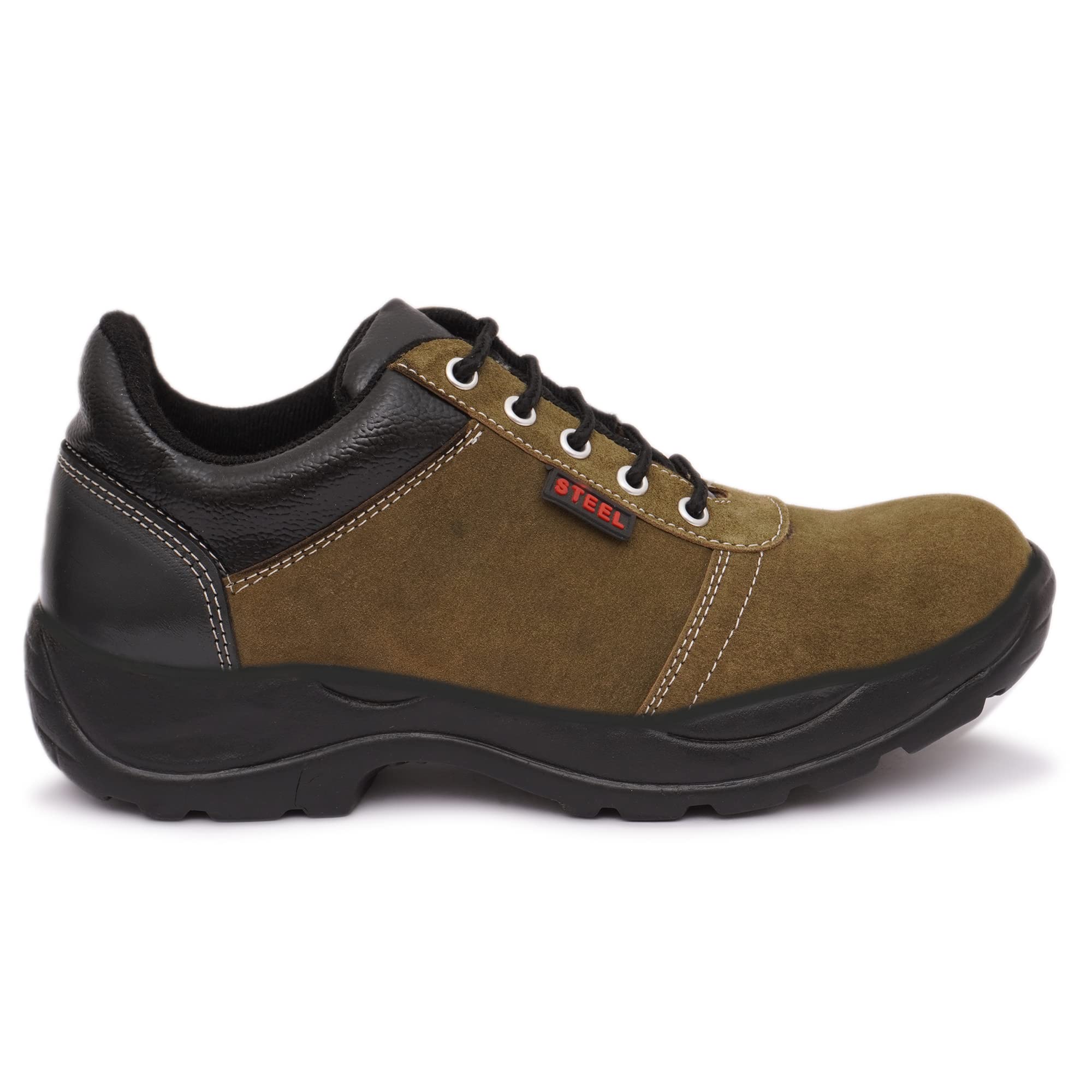 ALLSAFE Stylish Safety Shoe for Men,Industrial Genuine Leather Shoes, Steel Toe, Light Weight Olive (B0C24P7JGF) Amazon Price History, Amazon Price Tracker