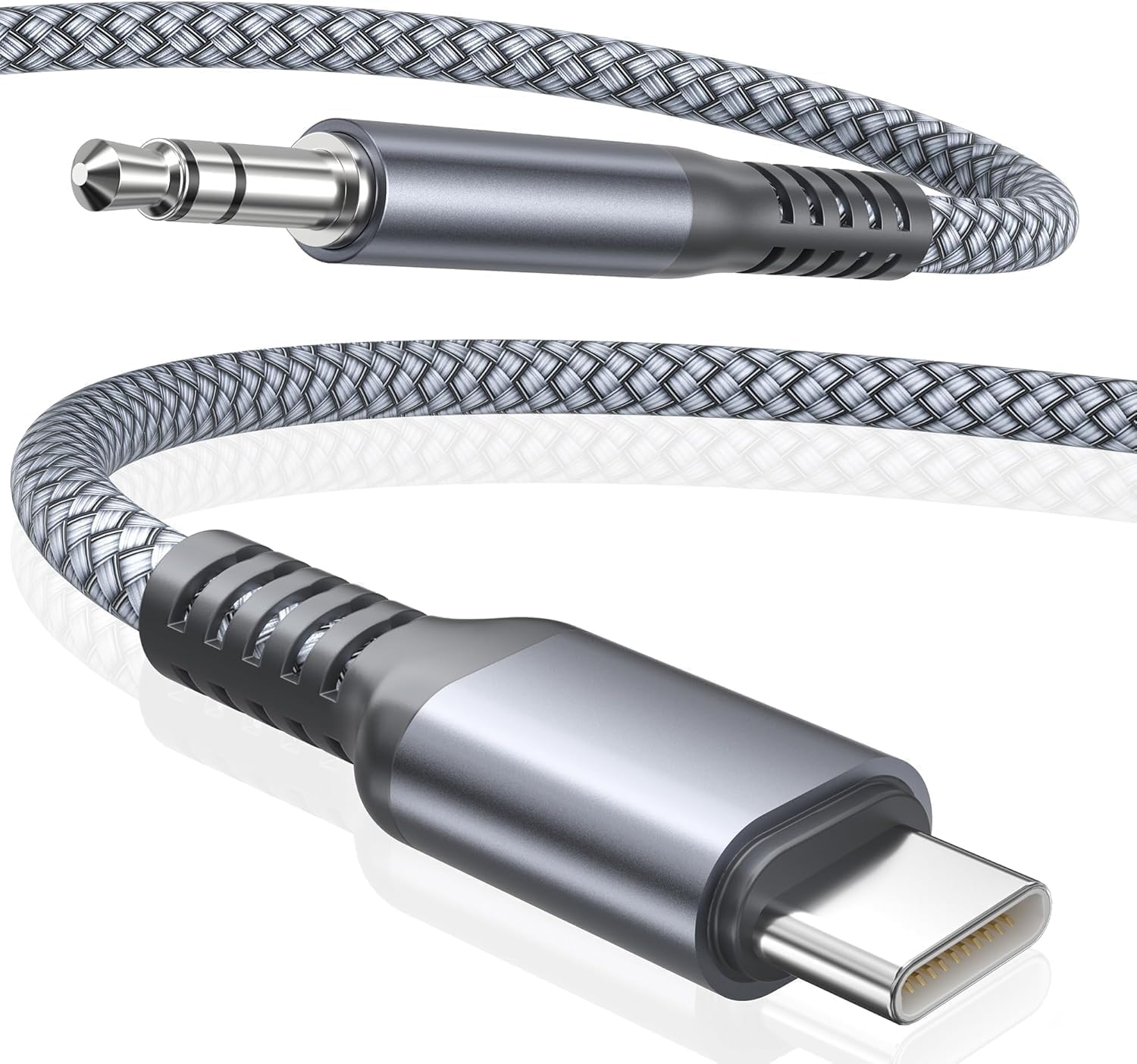 Elebase Câble USB C vers Jack 3.5mm 1.2M Adaptateur Audio pour iPhone 17 16 Pro Max, Samsung Galaxy S26 S25 S24