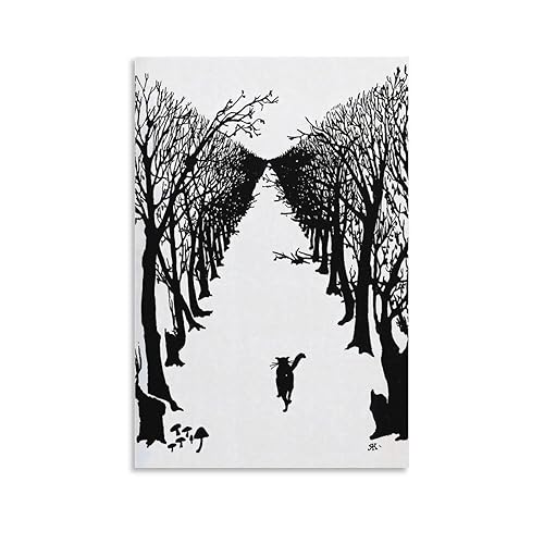 The Cat That Walked By Himself Wall Art – Black
