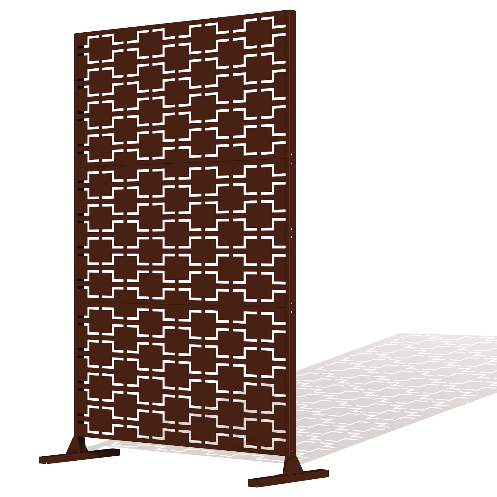 Buy Outdoor Privacy Screen and Panels with Freestanding for Patio Garden Balcony, 6FT Tall Metal