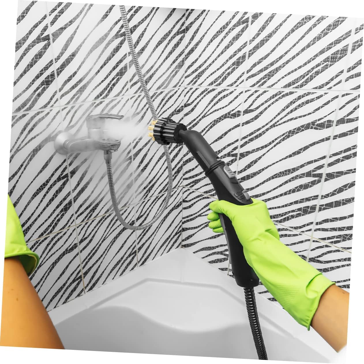 GALPADA 12pcs Replacement Brush Heads for Household Steam Cleaning Machines Multi Purpose Rotary Wash Brush with Hardness for Decontamination and Stubborn Dirt Removal Compatible with