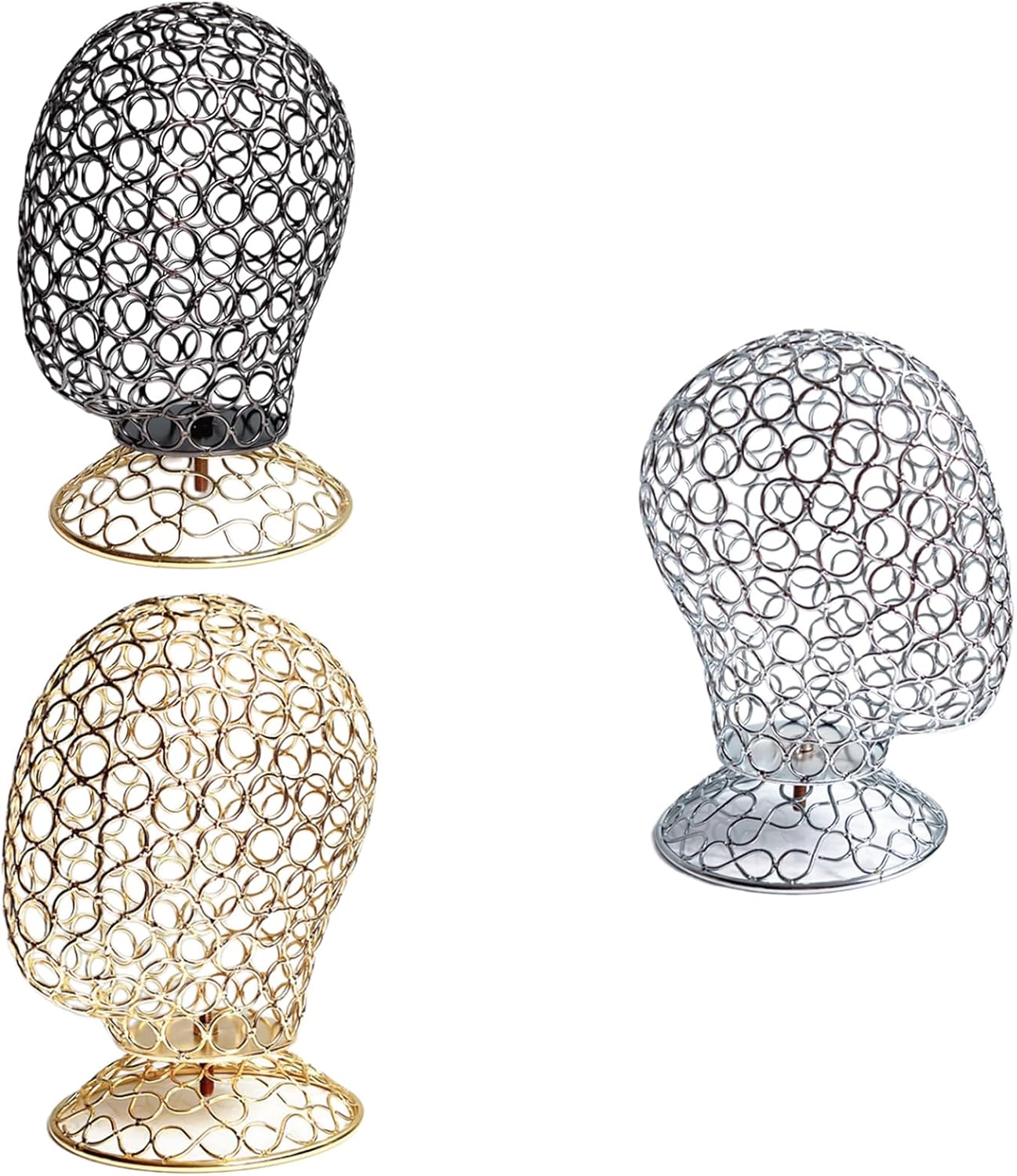 Multifuntional Metal Wigs Stand Hat Display Holder Display Model Iron Texture Suitable for Organizing Hats Mannequin Head