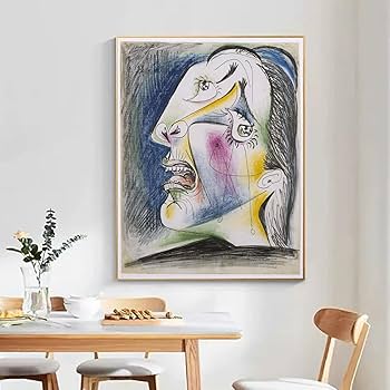 希少　製薬会社　パブロピカソ「泣く女」を用いた販促ポスター　B2サイズ 希少 製薬会社 パブロピカソ「泣く女」を用いた販促ポスター B2