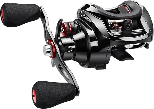 Piscifun Torrent Baitcasting Reel, 18LB Carbon Drag, Magnetic Brake | 7.11 and 5.31 ratios, low-profile body, smooth casting, 6+1 bearings, easy control