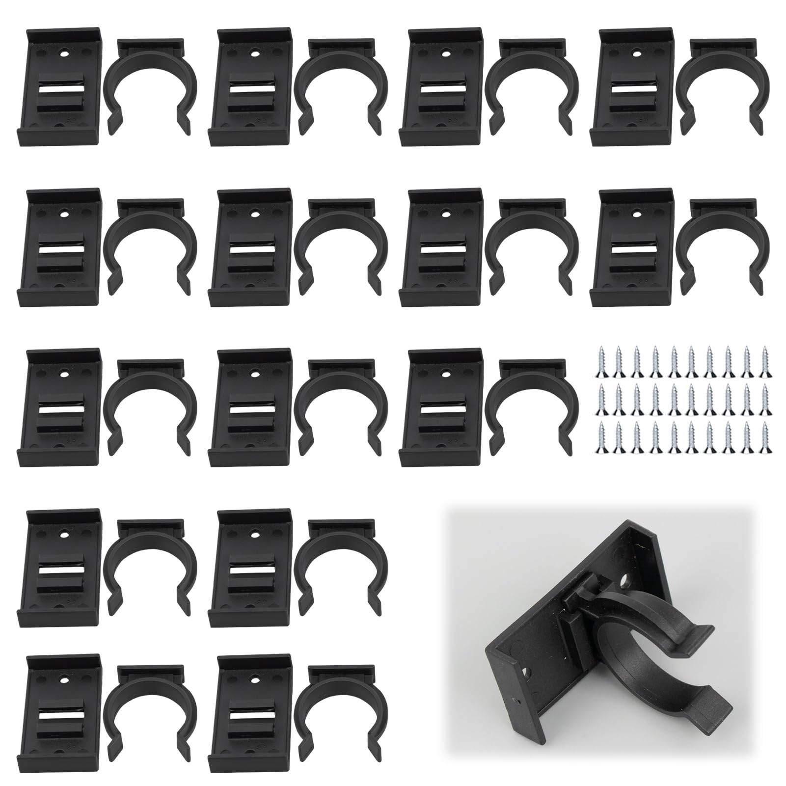Vexorlian 15 Kitchen Plinth Clips - Secure Kickboard Clips with 30 Screws for Easy Installation