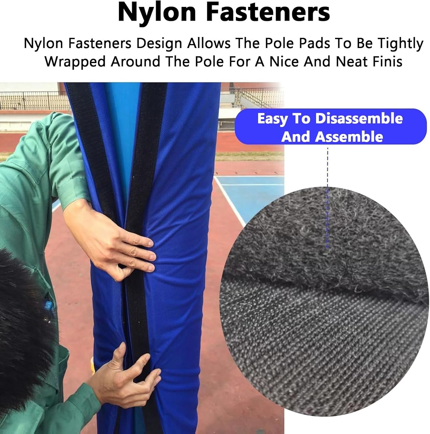 Height 180cm Basketball Pole Pad,Wraparound Round Rod Pad,Outdoor All-Weather Post Padding,Easy to Install