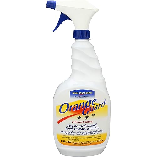 Orange Guard Home Pest Control Spray with D-Limonene | All-Natural Food Grade Orange Peel Oil for Bugs, Ants, Roaches, Fleas, Palmettos and Silverfish - 32oz