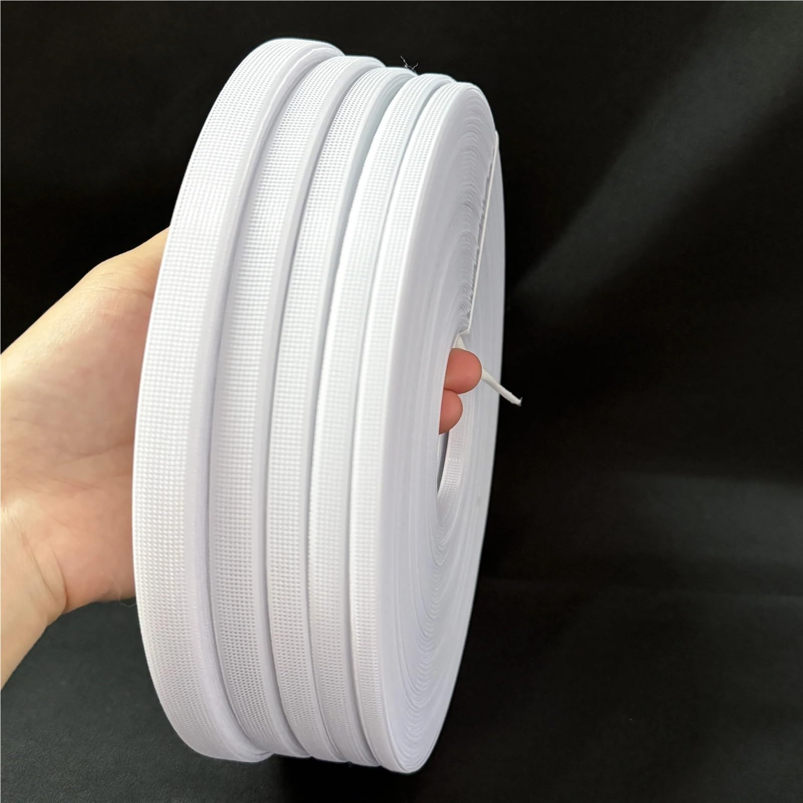 Korsettstäbchen Aus Kunststoff 50 Yards Polyester-Stäbchen for Nähen durch Stäbchen mit geringer Dichte for Korsetts, Stillhütchen, Brautkleider, weiß/schwarz | White,8mm