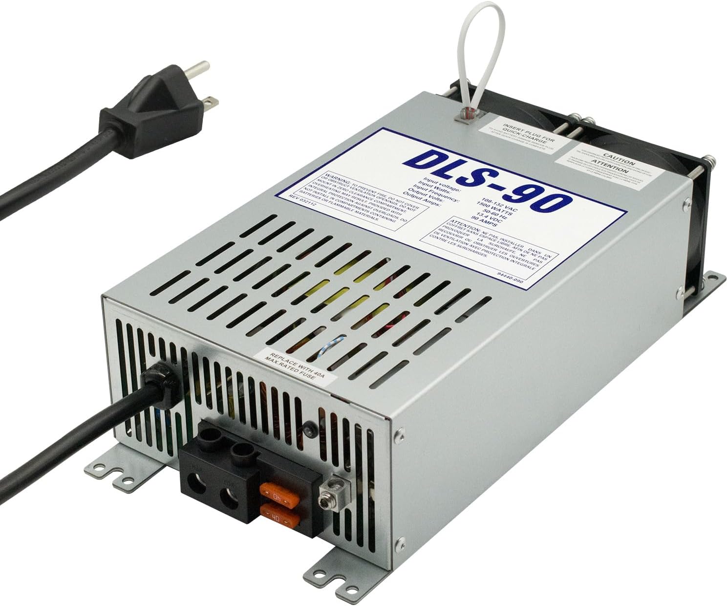 Power Converter with Built-in 3 Stage Smart Battery Charger Replacement for DLS DLS-90 90 Amp 12V RV Battery Charger