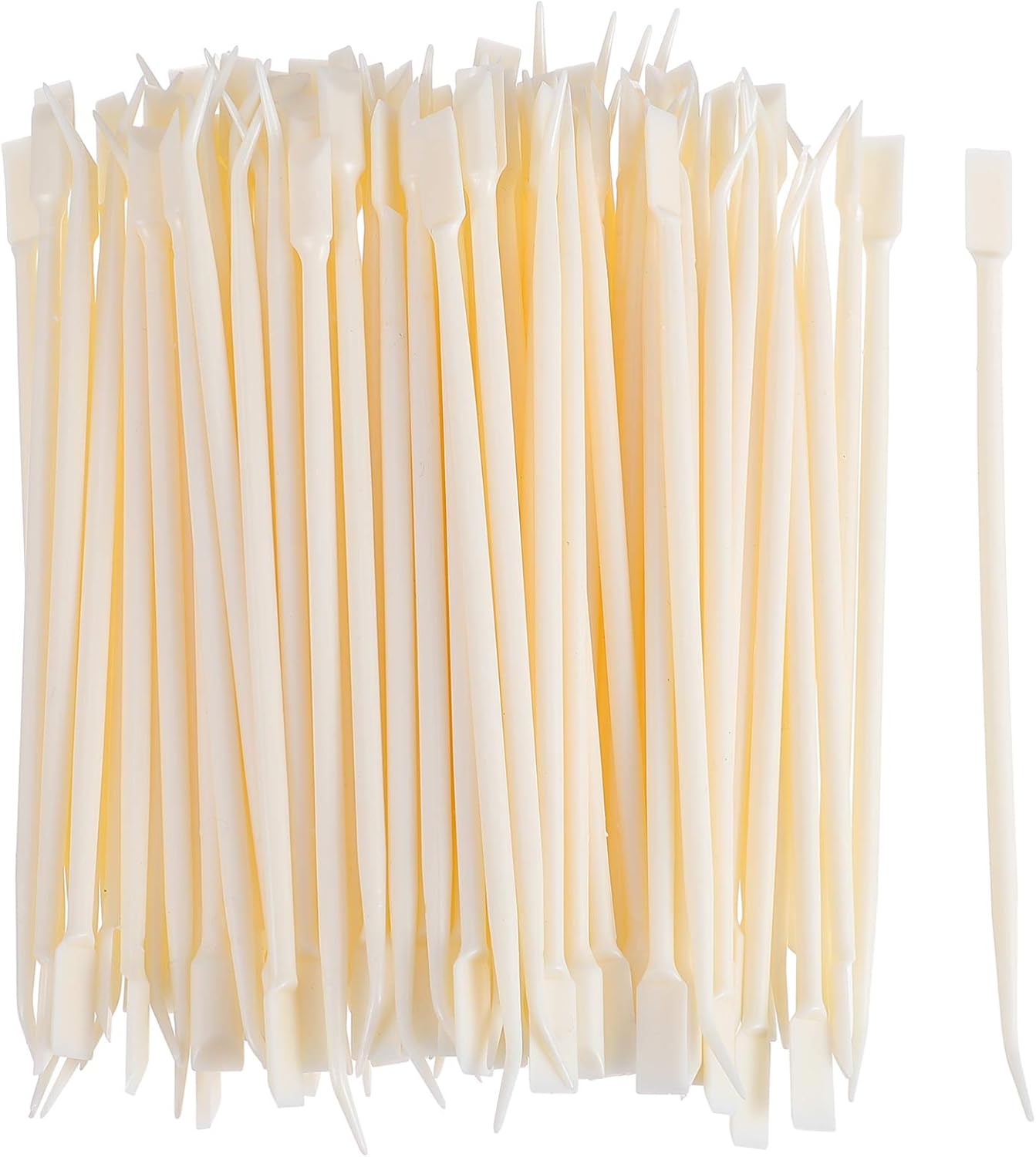 200pcs Makeup Separator Tools Needle Eyelash False Supplies Applicator for Use Beige Grafting Lash Lifter Curler Eyelashes Stick Kit Tool Lift Lifting Perming Lashes Kit,