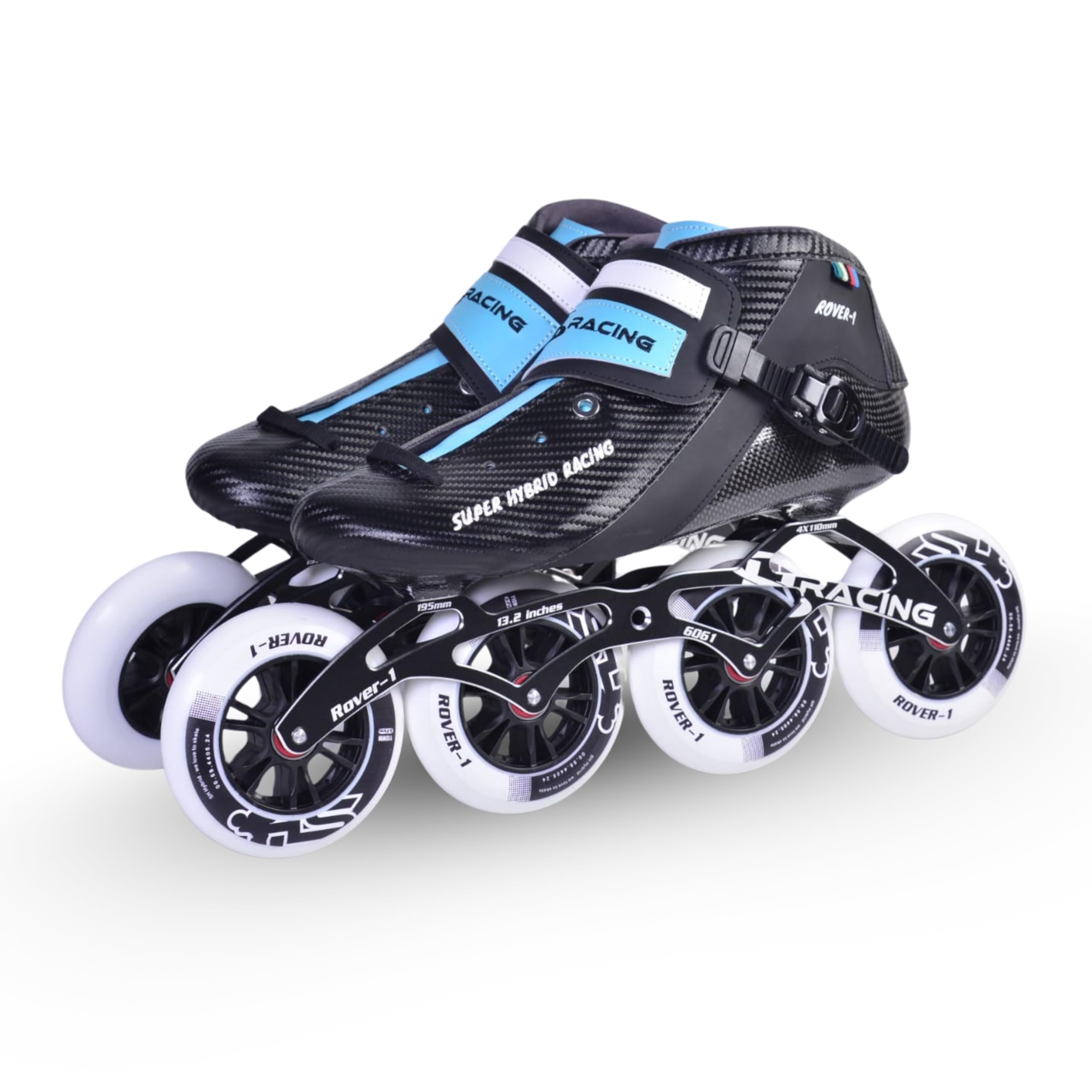 Sh Racing Rover-1 Professional Carbon Inline Speed Skates, 5-Layer Boot, ABEC-7 Bearings (100mm, 34 (20.9cm))-image-40