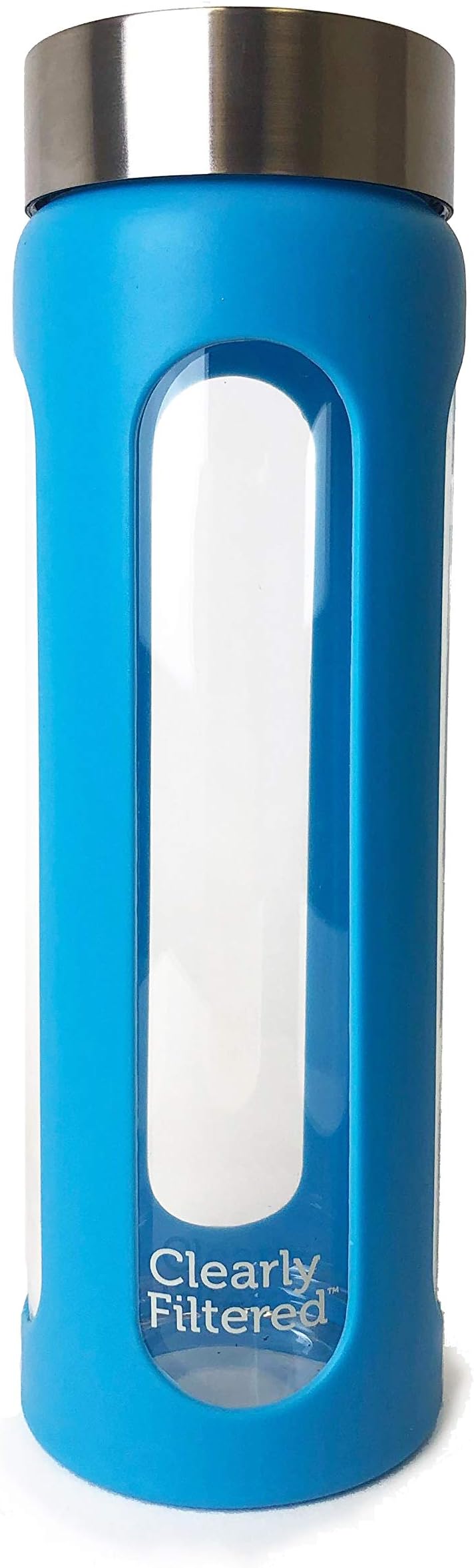 Clearly Filtered 18oz Borosilicate Glass Water Bottle BPA Free