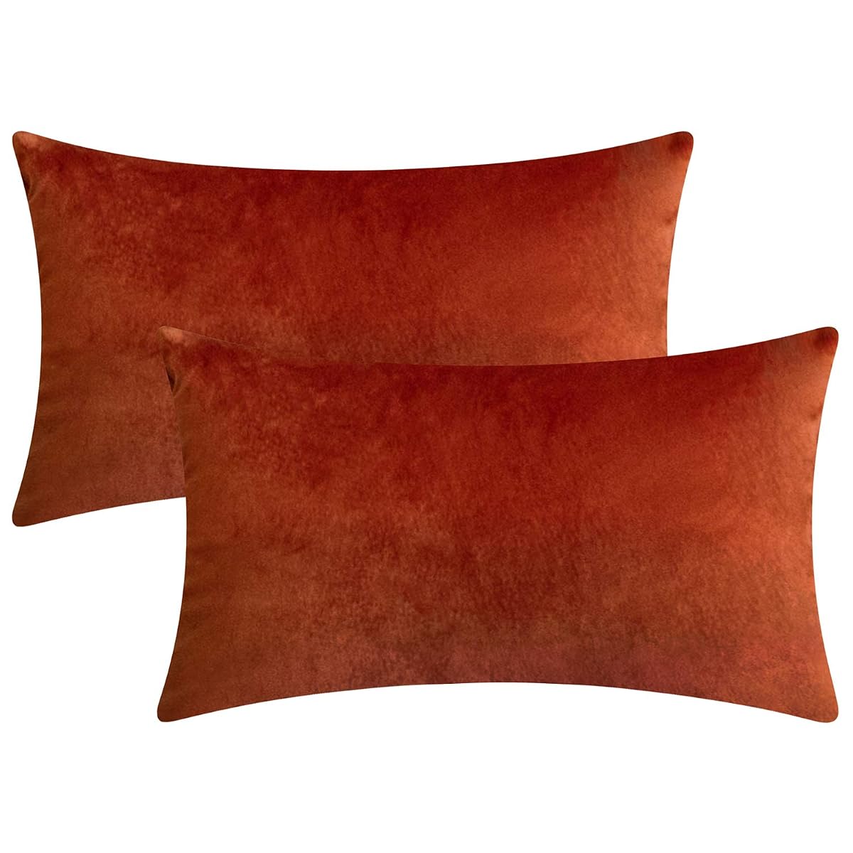 Rythome Set of 2 Comfortable Rectangular Velvet Throw Pillow Cases, Decorative