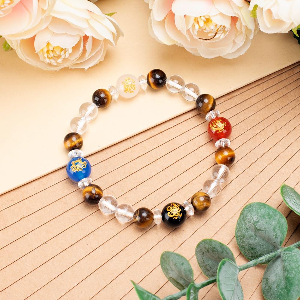 SMART DK Feng Shui Wealth Bracelet Natural Crystal Bracelet Beaded Money Bracelet, Attract Wealth and Good Luck, Deluxe Gift Box Included - Image 2