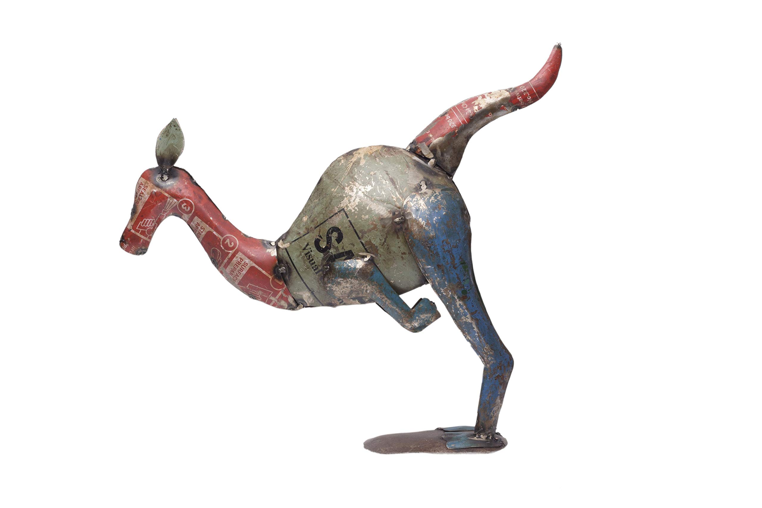 DeKulture Handcrafted Recycled Iron Large Recycled Iron Kangaroo Statue - Decorative Garden Statue & Indoor Outdoor Showpiece for Home, Office-image-22