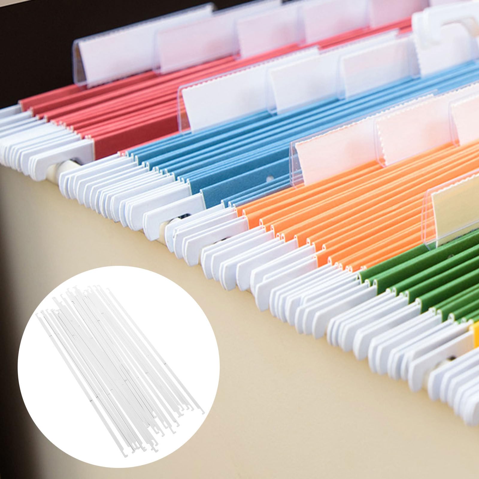 Operitacx Barra Colgante De Metal De 16 Pulgadas Para Carpetas Colgantes Soporte Para Recibos Facturas Documentos Organizador De Oficina Resistente Y Estable