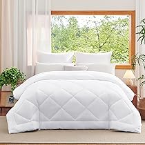 WAVVE Piumino Letto Matrimoniale 4 Stagioni 220×240 – Piumone Autunnale Invernale 220 x 240 cm – Coperta Trapunta 240×220 di Microfibra Sintetico, Bianco