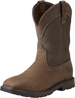 Amazon | Ariat メンズ グラウンドブレーカー ワイド スクエアトゥ 