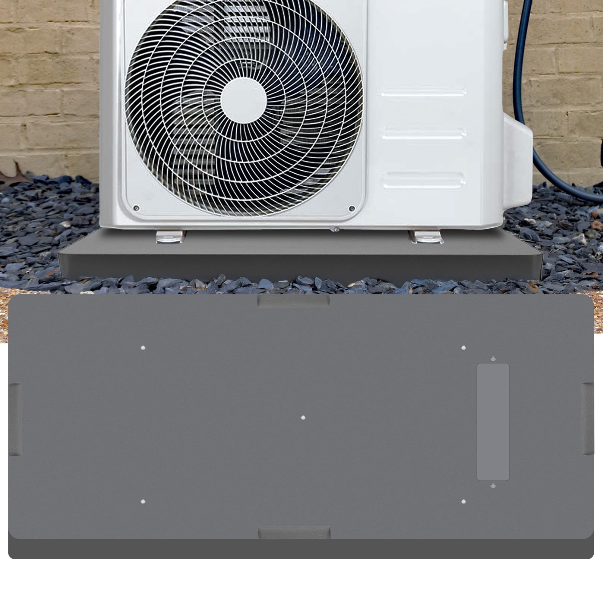 Equipment Pad for Ductless Mini Split Air Conditioner Heat Pump Outdoor Condenser Units 18x38x3