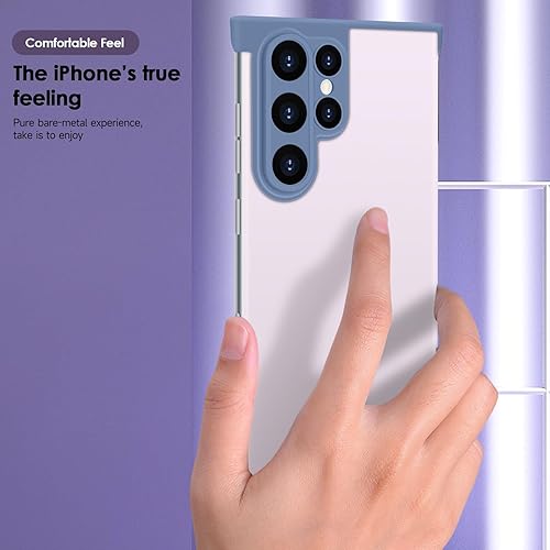 Miniatura 6 de Losin Funda compatible con Galaxy S23 Ultra, diseño sin bordes, protección de lente de cámara, delgada, ligera, de silicona suave, sin marco, a