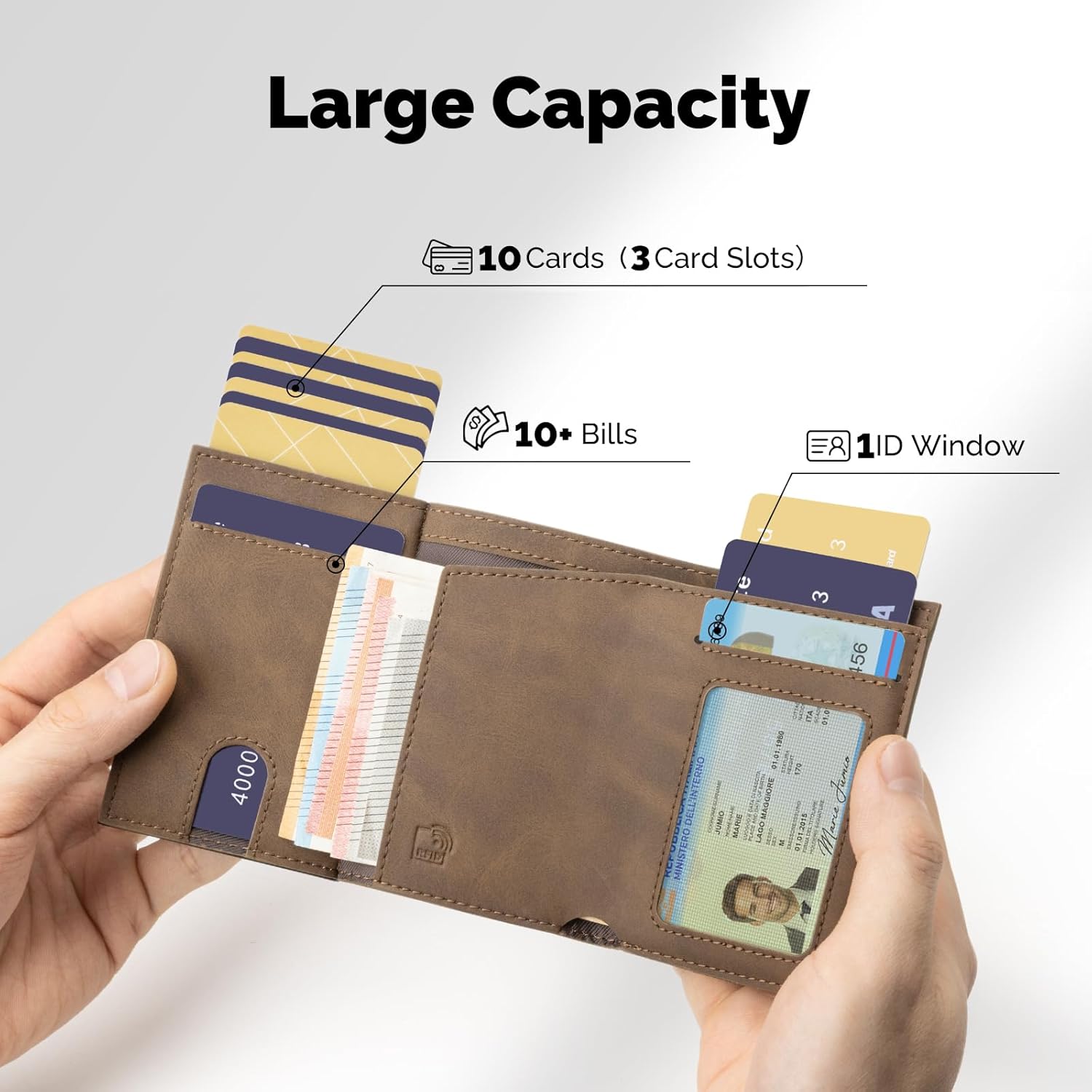 YESIIW Credit Card Holder Wallet for Men RFID Blocking Slim Minimalist Metal Wallet with Money Pocket Contactless Card Protector - Image 5