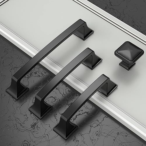 Miniatura 9 de Asidrama Paquete de 6 pomos de latón cepillado de 1-14 pulgadas para gabinetes de cocina, pomos dorados para aparadores, perillas de cajones,