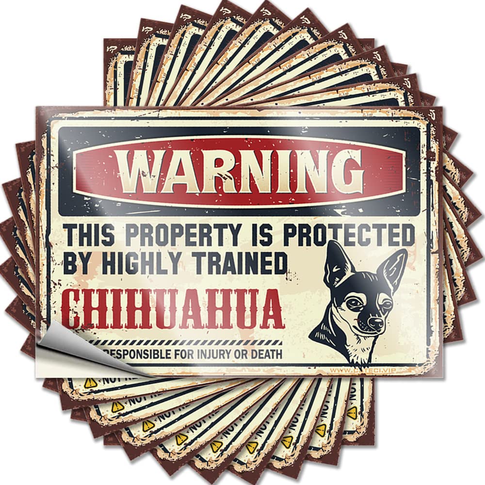 Outside Decorations for Porch, Saying Funny Laptop Quote Stickers, Sweet No Residue Decals for Luggage | Beer Party Favor Custom Warning This Property is Protected By A Highly(8X12CM)