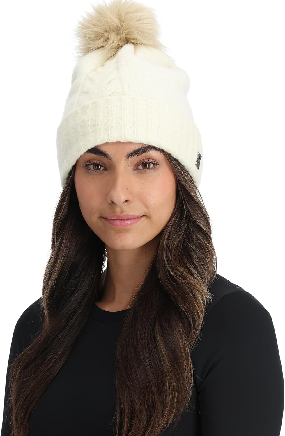 Spyder Women's Plait Pom Lined Ski Beanie - Image 2