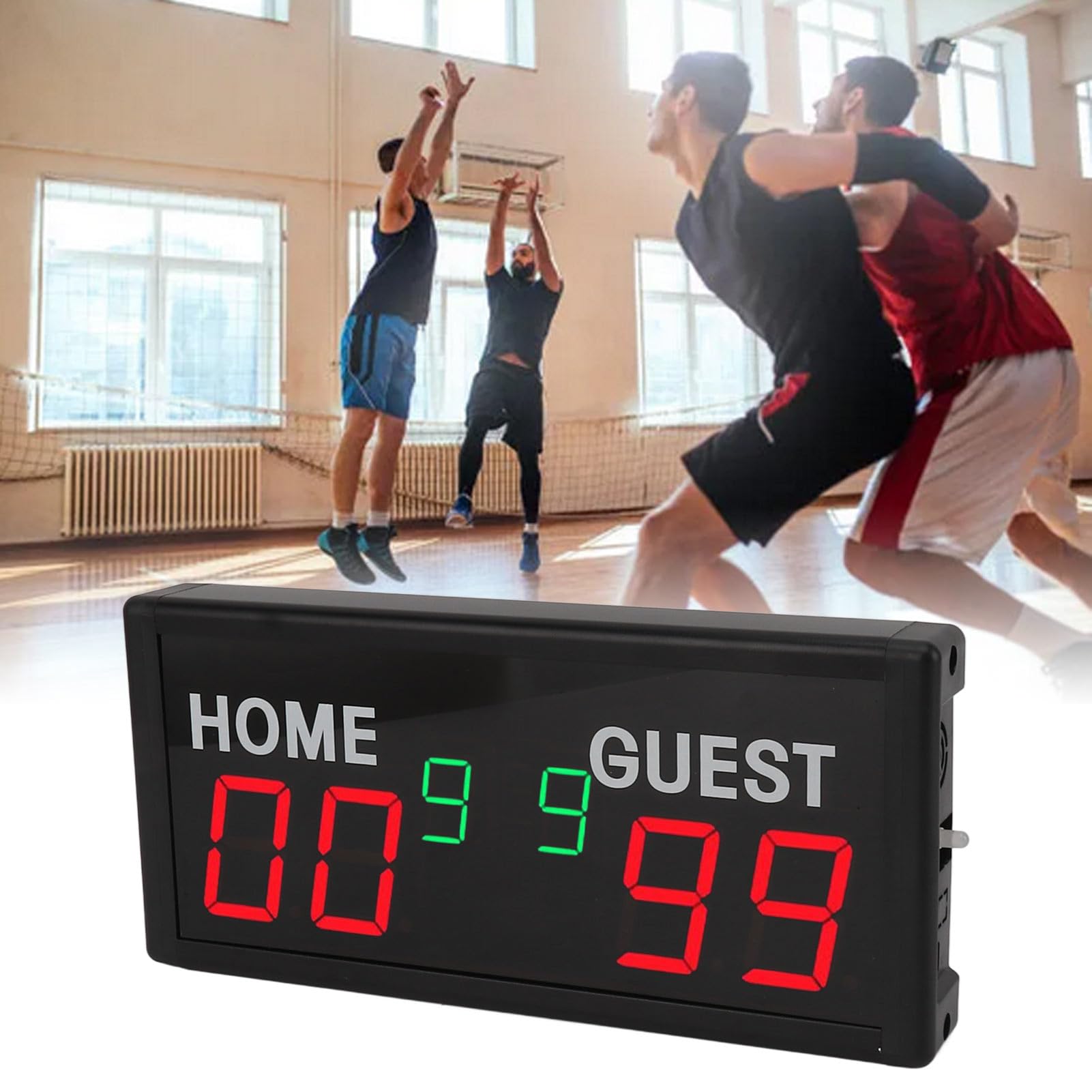 Tabellone Segnapunti Portatile Per Calcio - Display 83x38cm, Numeri Fluorescenti, Ideale Per Arbitri - Foto 10