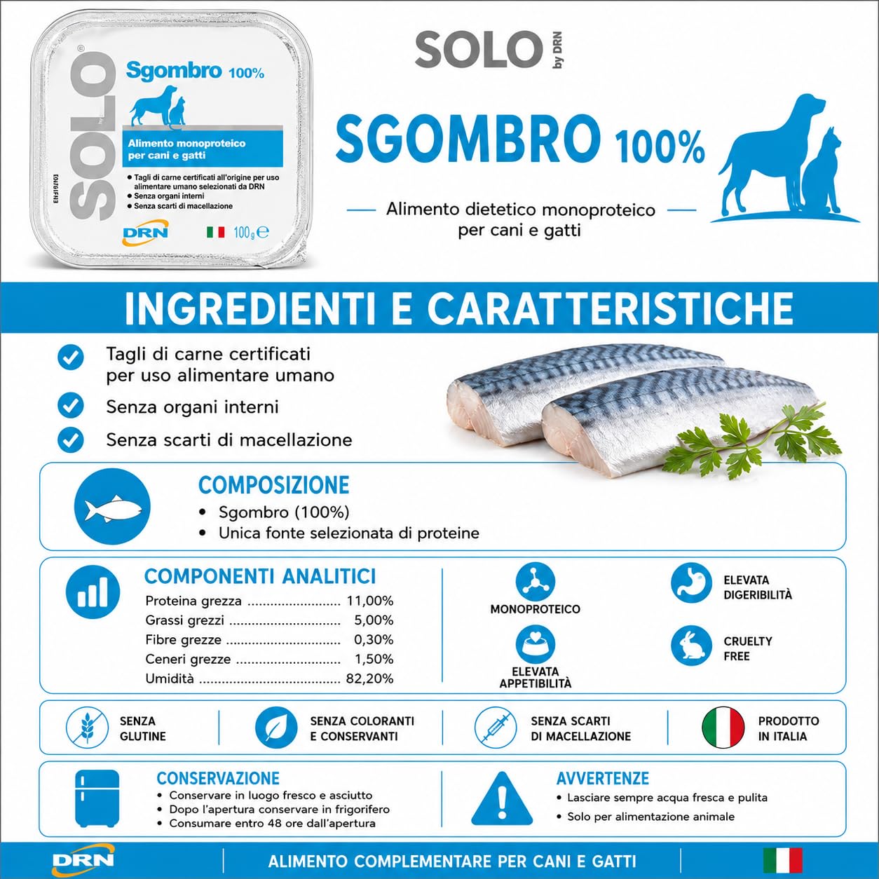 DRN SOLO SGOMBRO 100 gr - confezione da 32