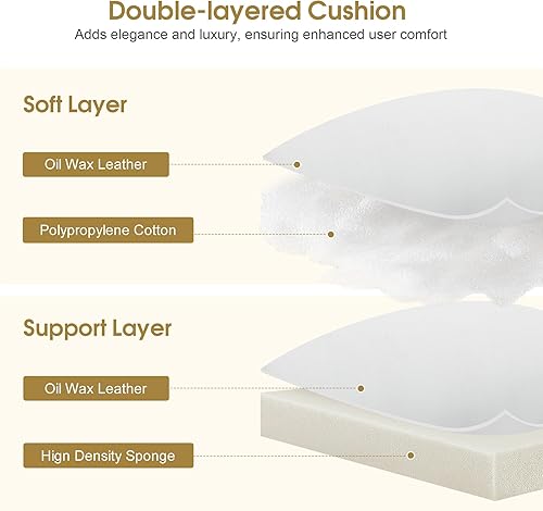 Miniatura 7 de BarberPub Silla de oficina ergonómica con altura ajustable, moderna silla giratoria de piel sintética con respaldo cómodo y ruedas giratorias para