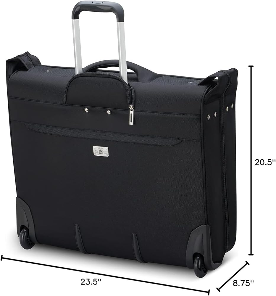Amazon.com | DELSEY PARIS Sky Max 2.0 Two Wheel Garment Bag, Black