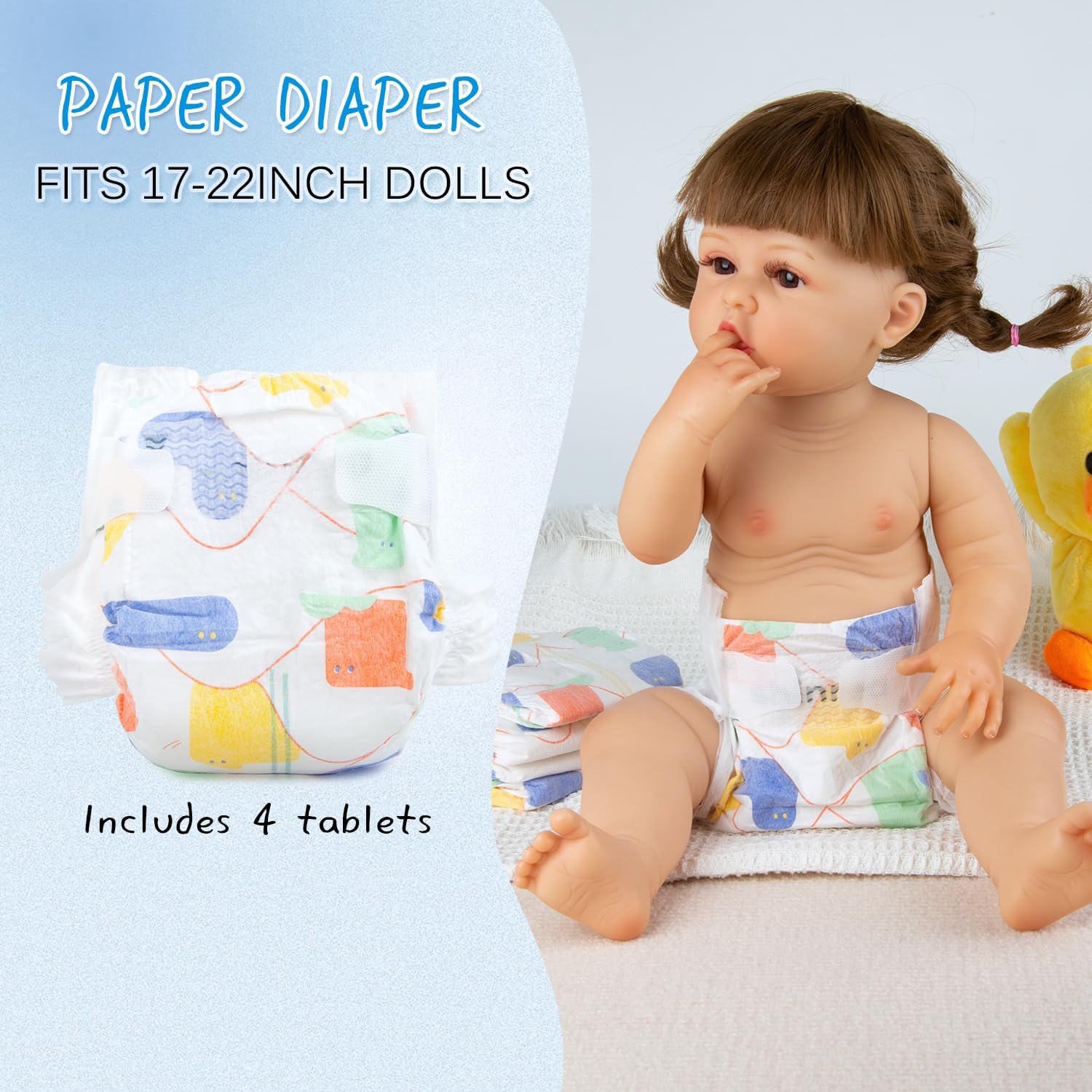PEDOLLTREE 12 Pcs Set Reborn Baby Doll Clothes Accessories Blue Puppy Outfit Set for 18-22 Inch Newborn Baby Boy Reborn Doll Clothes with Monster Backpack