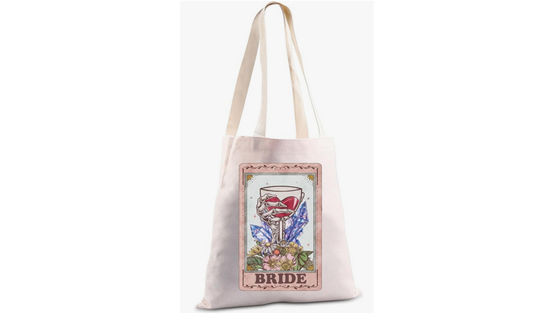 Bolso Tote con diseño de calavera para novia miniatura 7