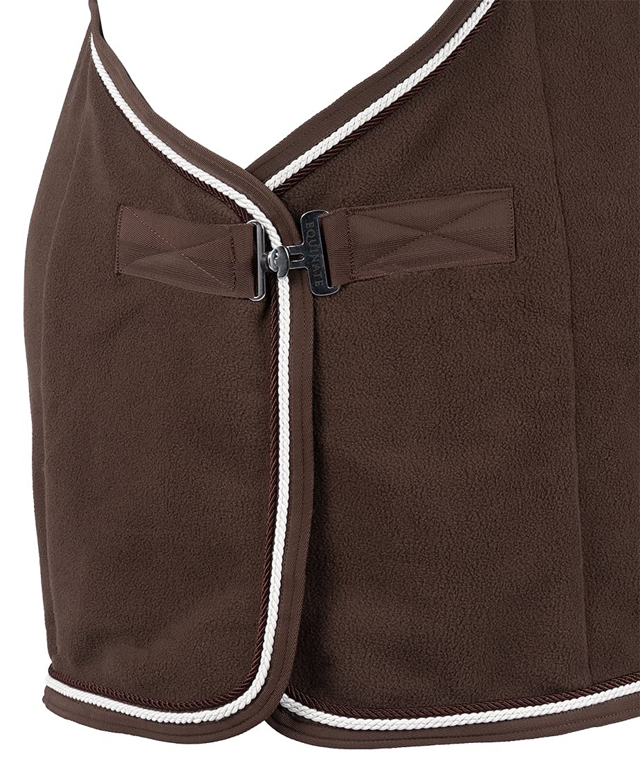 Equinate Abschwitzdecke Springdale aus Polarfleece mit Widerristpolster 145cm Braun