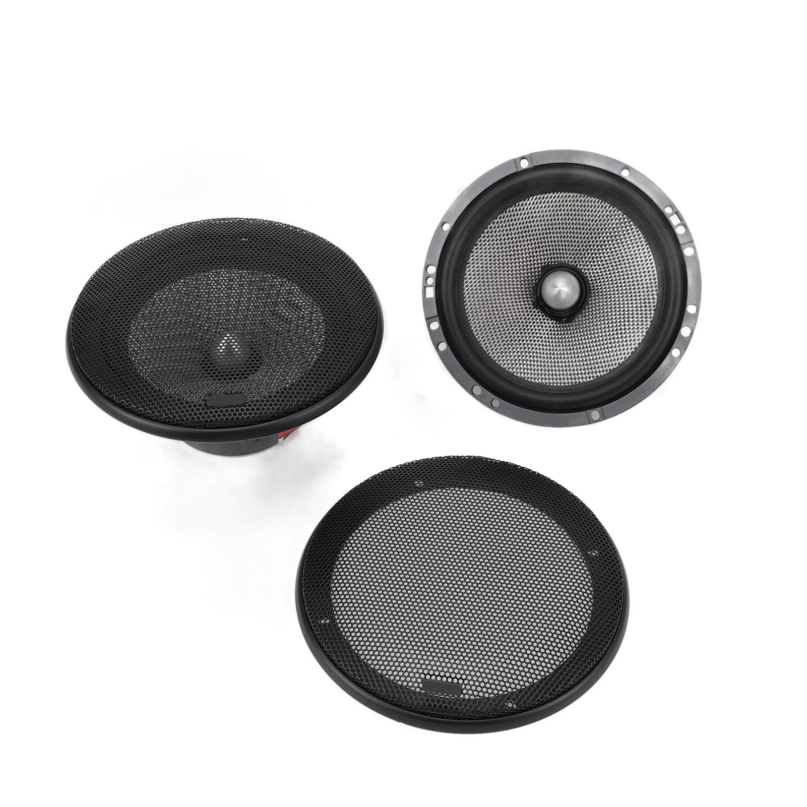 Ausla Set Altoparlanti per Auto da 6,5 ​​pollici, di Altoparlanti con Componenti a Cono in Fibra di Vetro 60 W 4 Ohm con Tweeter Crossover, 91 DB da 60 Hz a 20 KHz per Audio di Luoghi Pubblici di Case