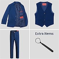 Vista 2 de Marvelous World - Conjunto de traje formal de corte entallado para niños, cintura ajustable