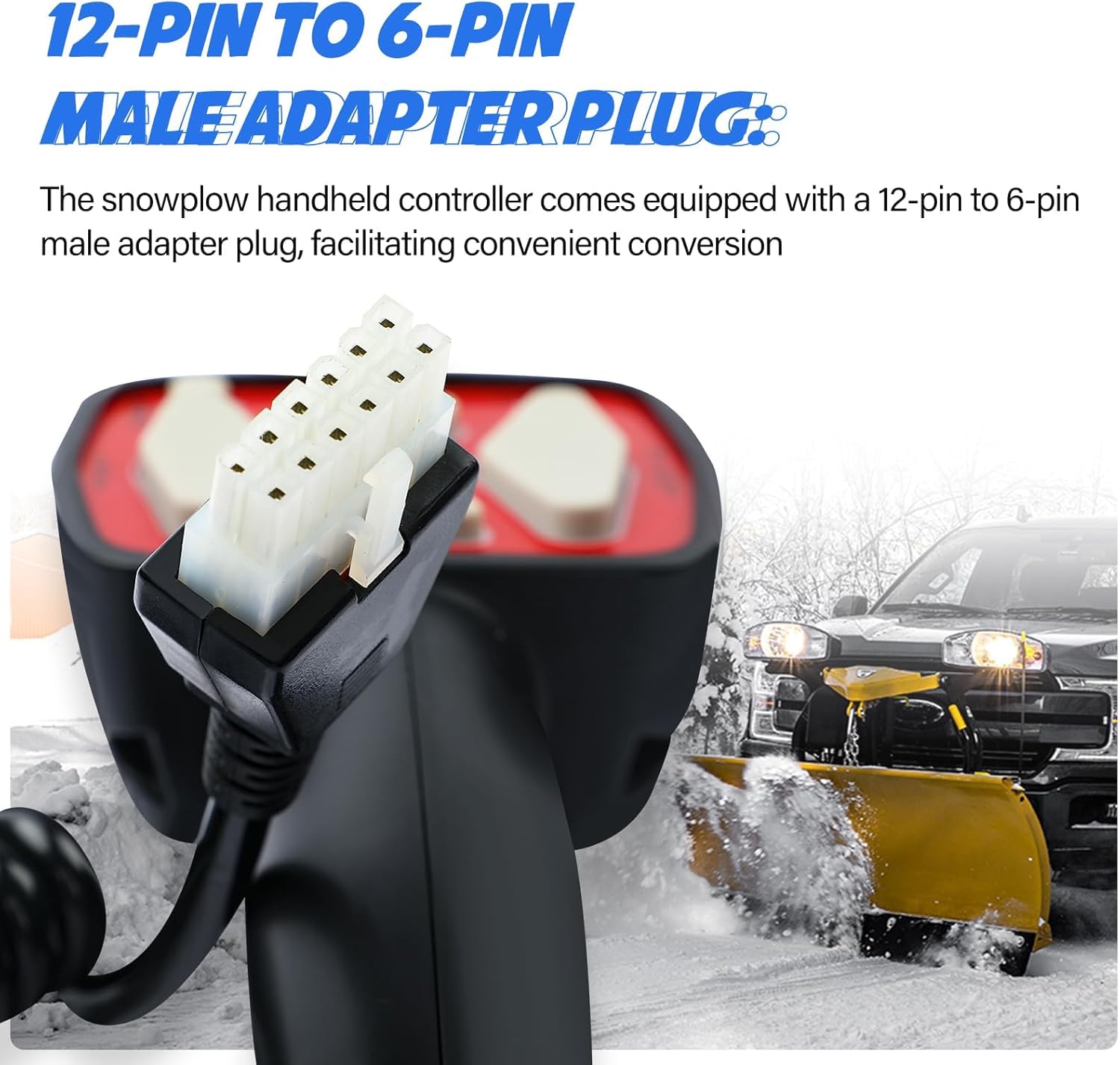 Snowplow Handheld Controller Replacement for Western 56462 | Fit for Fisher 9400 | Fit for SAM 1306902, Straight Blade Plows Controller