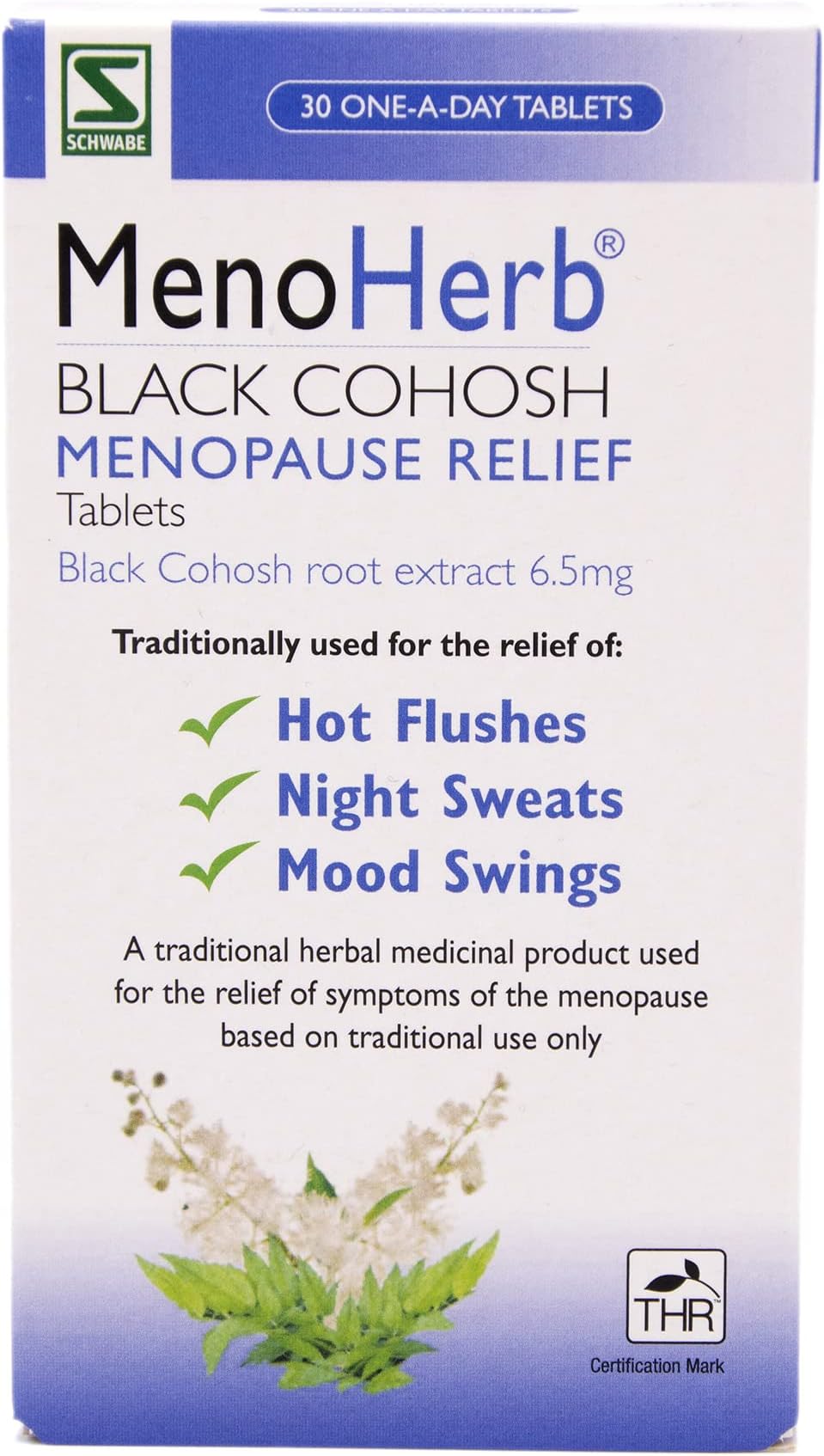 Menoherb Balck Cohosh Root Extract 6.5mg - 30 Tablets
