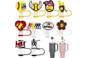 Softball Straw Topper Protector for 10mm Straws