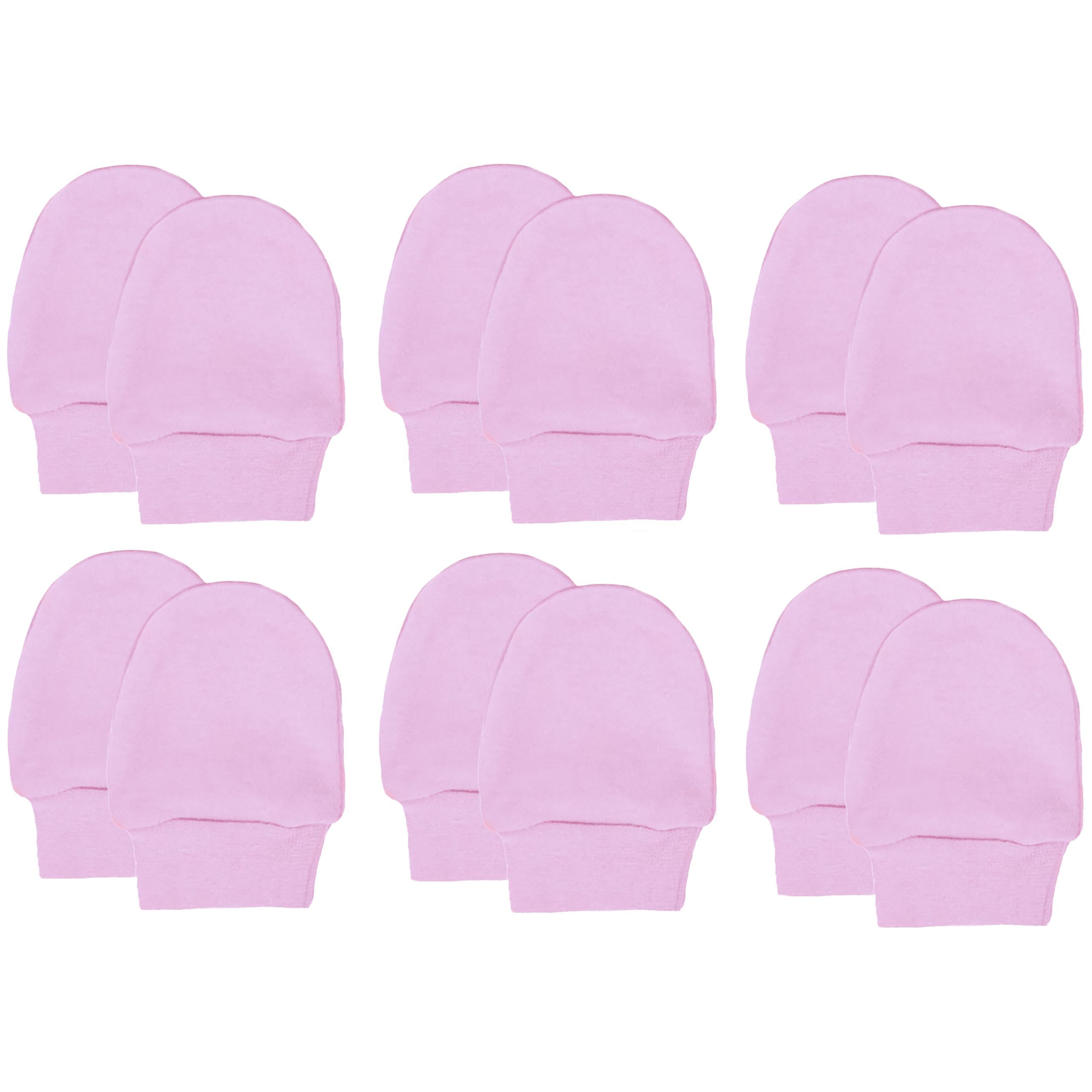 Soft Touch Baby Girls' Super Soft Anti-Scratch Mittens (White, 4 Packs) — view 9