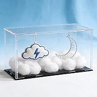 Vista 6 de Caja de exhibición de acrílico transparente de uxcell, a prueba de polvo, para coleccionables, cubo, vitrina de 9.8x3.9x3.9 pulgadas