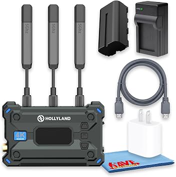 Hollyland Pyro S 4K Wireless Video Receiver with HDMI, SDI, UVC and RTMP Bundle