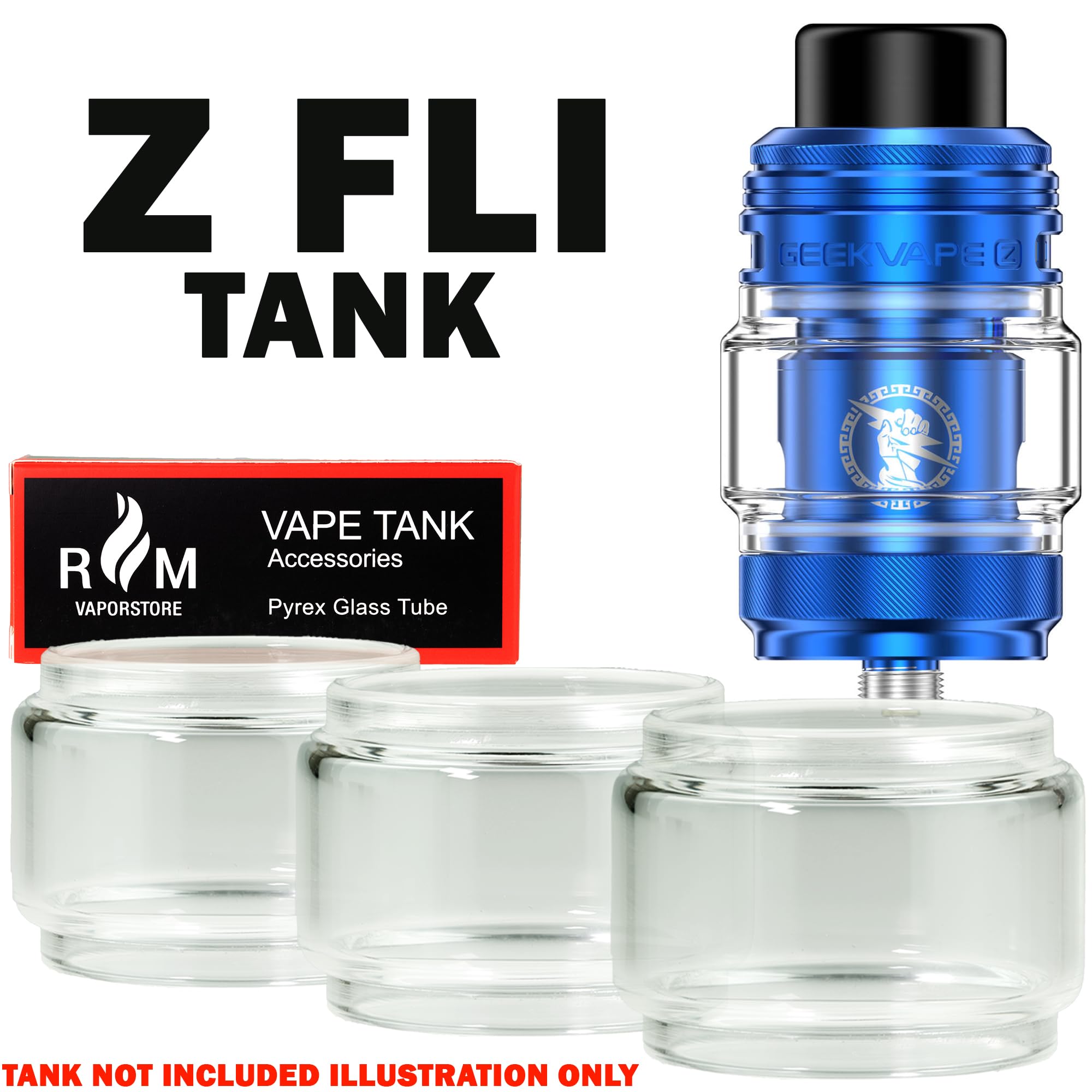 Rmvaporstore Bubble Glass for Geekvape Z Fli Vape Tank Aegis Legend 3 3  Pack (Transparent) : Amazon.co.uk: Health & Personal Care
