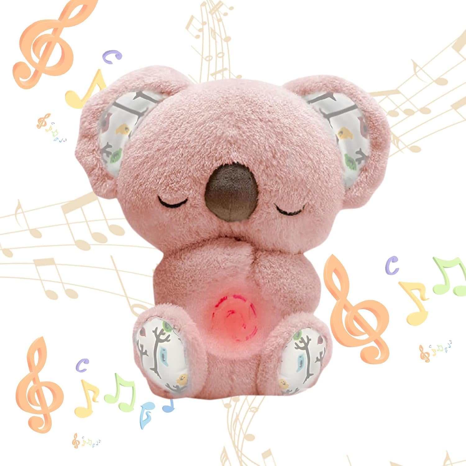 Anxiety Stuffed Animal - Relief Koala Bear for Adults & Kids, Soothing Plush with Breathing Motion, Calming Sleep Buddy, Music & Lights(Battery-Free)