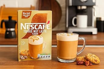 NESCAFÉ Latte Variety Pack Instant Coffee Sachets x7 (Pack of 5, Total 35 Sachets) – KitKat, Vanilla Latte, Caramel Latte, Toffee Nut Latte, Vanilla Cookie Dough