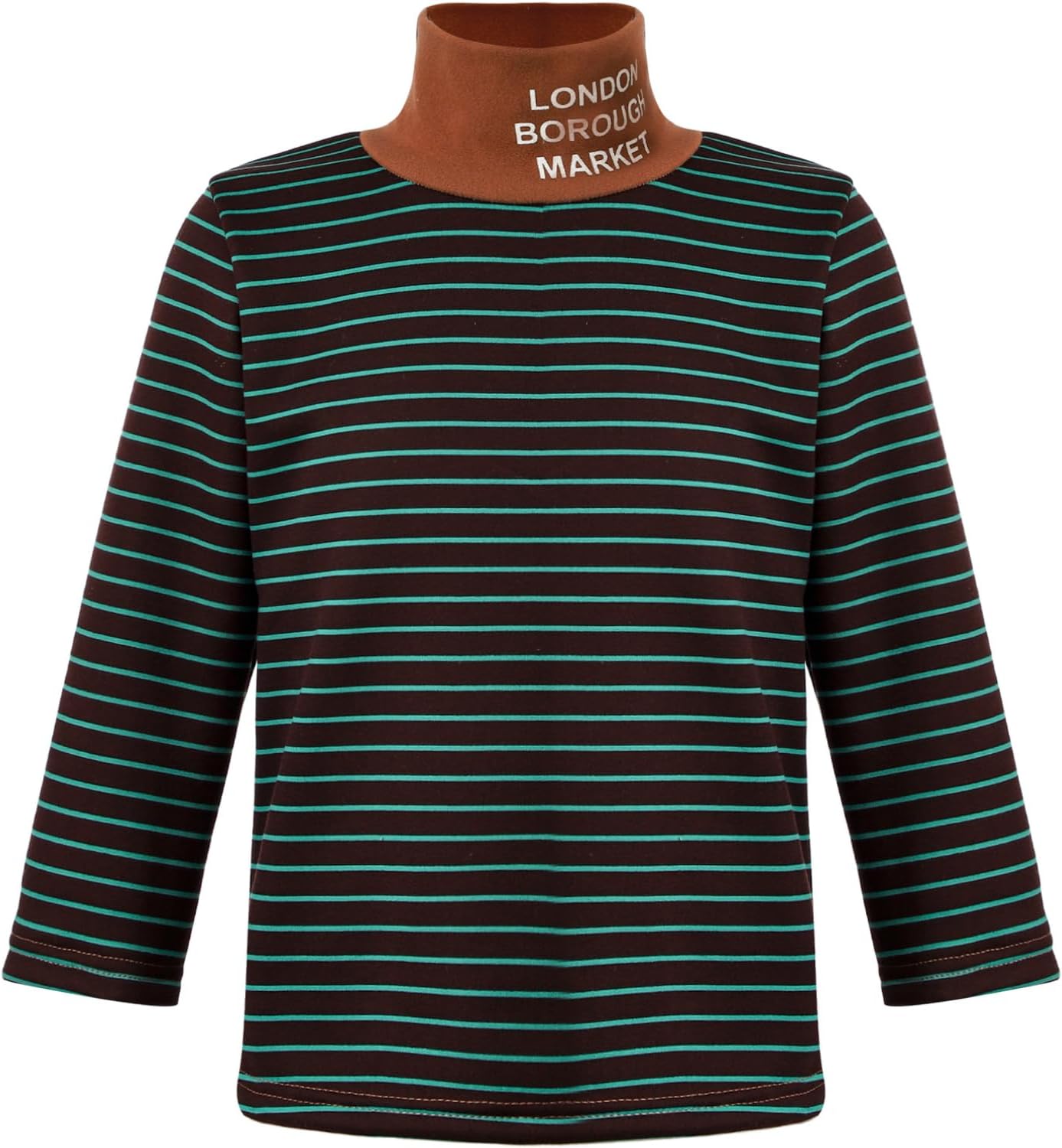 Linjinx Kids Boys Girls Striped Fleece Thermal Underwear Tops Turtleneck Long Sleeve T-Shirts Tee