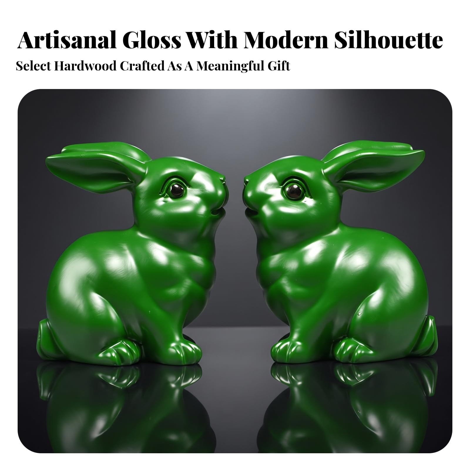 Conejos Estilo Chino Ornamento | a Mano, Figuras Conejos, Coleccionable, para Oficina, 26CM