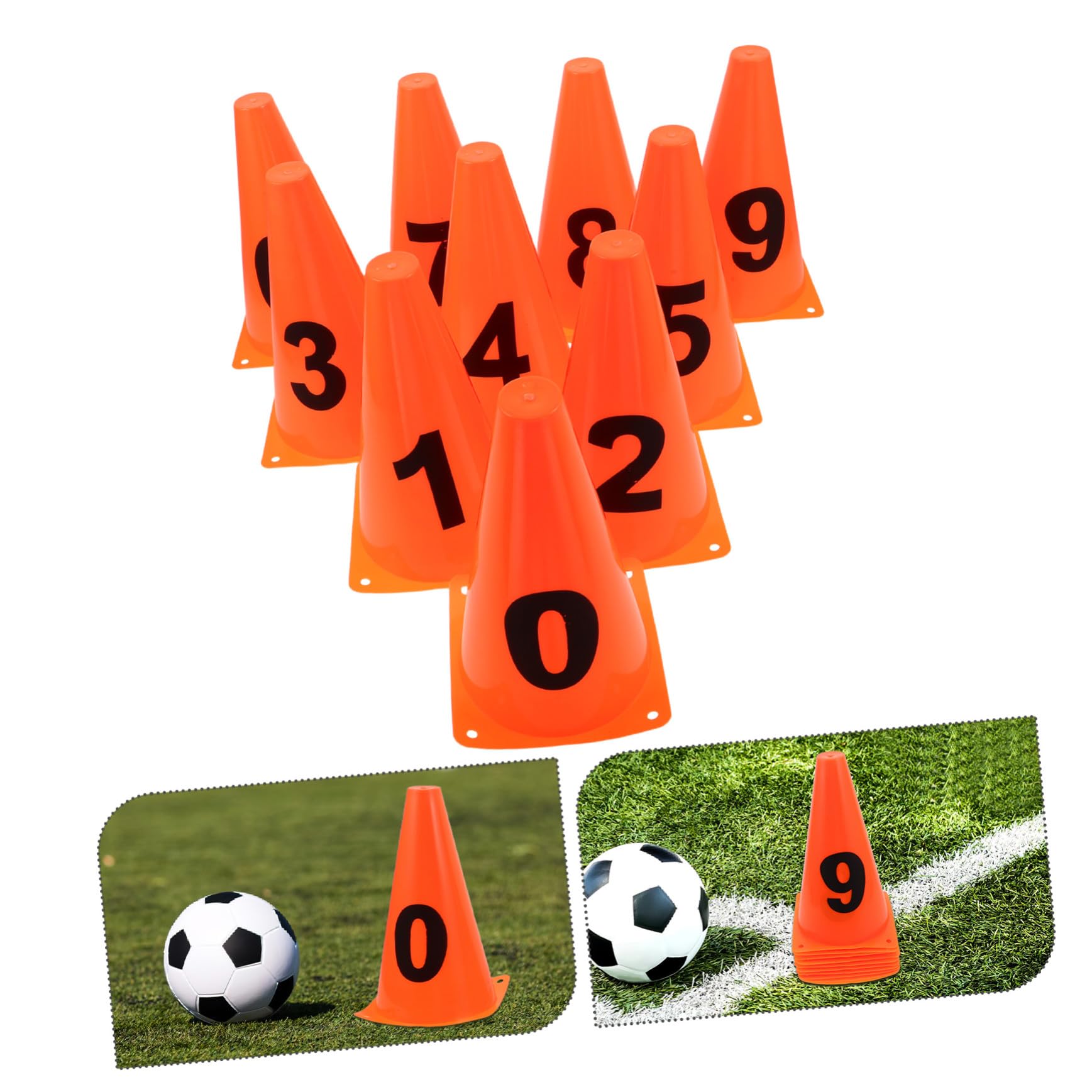 10 Conos Cilíndricos para Entrenamiento De Fútbol Conos De Baloncesto para Entrenamiento para Práctica