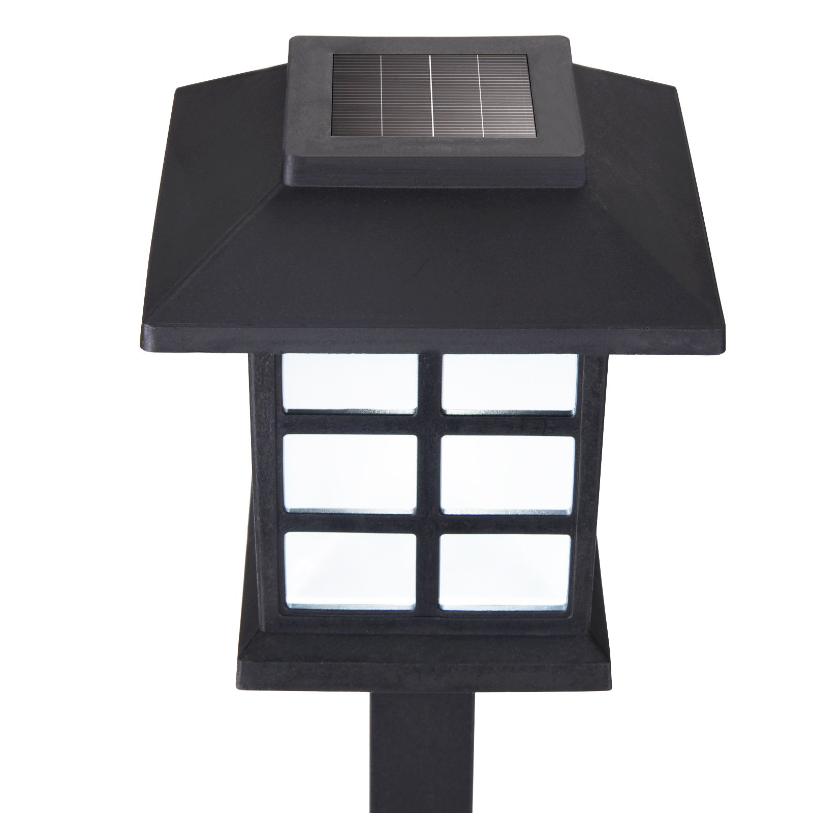 Deuba® Solarlampe für Außen 24er Set LED Wetterfest IP44 Dämmerungssensor Erdspieß Solar Laterne Schwarz Garten Leuchte Außenleuchte Balkon Deko